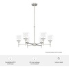 image:imageHunter  Xidane 6light Brushed Nickel Large Chandelier Dimmable Mid Century Modern Style Round Shaped for Bedrooms Kitchens Dining Living Rooms  19744Brushed Nickel