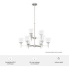 image:imageHunter  Xidane 9light Alturas Gold Large Chandelier Dimmable Round Shaped for Bedrooms Kitchens Dining Living Rooms  19745Brushed Nickel