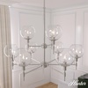 image:imageHunter  Xidane 9light Alturas Gold Large Chandelier Dimmable Round Shaped for Bedrooms Kitchens Dining Living Rooms  19745Brushed Nickel