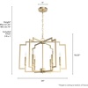 image:imageHunter  Zoanne 6Light Alturas Gold Modern Style Dimmable Large Chandelier for Bedrooms Kitchens Dining Living Rooms  19572