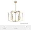 image:imageHunter  Zoanne 6Light Alturas Gold Modern Style Dimmable Large Chandelier for Bedrooms Kitchens Dining Living Rooms  19572