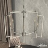 image:imageHunter  Zoanne 6Light Brushed Nickel Modern Style Dimmable Large Chandelier for Bedrooms Kitchens Dining Living Rooms  19573