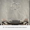image:imageHunter  Zoanne 6Light Brushed Nickel Modern Style Dimmable Large Chandelier for Bedrooms Kitchens Dining Living Rooms  19573