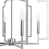 image:imageHunter  Zoanne 6Light Brushed Nickel Modern Style Dimmable Large Chandelier for Bedrooms Kitchens Dining Living Rooms  19573