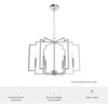 image:imageHunter  Zoanne 6Light Brushed Nickel Modern Style Dimmable Large Chandelier for Bedrooms Kitchens Dining Living Rooms  19573
