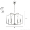 image:imageHunter  Zoanne 6Light Brushed Nickel Modern Style Dimmable Large Chandelier for Bedrooms Kitchens Dining Living Rooms  19573