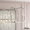 image:imageHunter  Zoanne 6light Brushed Nickel Large Chandelier Dimmable Modern Style Geometric Shaped for Bedrooms Kitchens Dining Living Rooms  19571