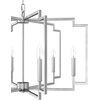image:imageHunter  Zoanne 6light Brushed Nickel Large Chandelier Dimmable Modern Style Geometric Shaped for Bedrooms Kitchens Dining Living Rooms  19571