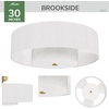 image:imageHunter 30 Brookside Fandelier Ceiling Fan LED Light Remote Black  Compact indoor fandelier with enclosed blades LED light remote and statement style for bedrooms offices or small spacesLuxe Gold