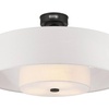 image:imageHunter 30 Brookside Fandelier Ceiling Fan LED Light Remote Black  Compact indoor fandelier with enclosed blades LED light remote and statement style for bedrooms offices or small spacesMatte Black  White Shade