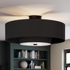 image:imageHunter 30 Brookside Fandelier Ceiling Fan LED Light Remote Black  Compact indoor fandelier with enclosed blades LED light remote and statement style for bedrooms offices or small spacesMatte Black  Black Shade