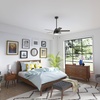 image:imageHunter 44 inch Burroughs Matte Silver Ceiling Fan with LED Light Kit and Pull ChainMatte Black