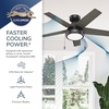 image:imageHunter 44 inch Burroughs Matte Silver Ceiling Fan with LED Light Kit and Pull ChainMatte Black