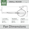 image:imageHunter 44 inch Burroughs Matte Silver Ceiling Fan with LED Light Kit and Pull ChainMatte Black