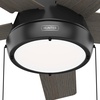 image:imageHunter 44 inch Burroughs Matte Silver Ceiling Fan with LED Light Kit and Pull ChainMatte Silver