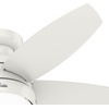 image:imageHunter 44 inch Indoor Ceiling Fan with LED Light  Ceiling Fan with Pull Chain For Bedroom Living Room or Kitchen Low Profile Mount No Remote 5 Blades  Lilliana 51223 Brushed Nickel  with LED Light Low Profile Mount 5 Blades For Bedroom Living Room Kitchen 51223Fresh White