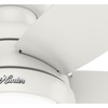 image:imageHunter 44 inch Indoor Ceiling Fan with LED Light  Ceiling Fan with Pull Chain For Bedroom Living Room or Kitchen Low Profile Mount No Remote 5 Blades  Lilliana 51223 Brushed Nickel  with LED Light Low Profile Mount 5 Blades For Bedroom Living Room Kitchen 51223Fresh White