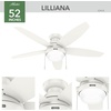 image:imageHunter 44 inch Indoor Ceiling Fan with LED Light  Ceiling Fan with Pull Chain For Bedroom Living Room or Kitchen Low Profile Mount No Remote 5 Blades  Lilliana 51223 Brushed Nickel  with LED Light Low Profile Mount 5 Blades For Bedroom Living Room Kitchen 51223Fresh White
