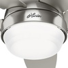 image:imageHunter 44 inch Indoor Ceiling Fan with LED Light  Ceiling Fan with Pull Chain For Bedroom Living Room or Kitchen Low Profile Mount No Remote 5 Blades  Lilliana 51223 Brushed Nickel  with LED Light Low Profile Mount 5 Blades For Bedroom Living Room Kitchen 51223Brushed Nickel