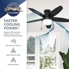 image:imageHunter 44 inch Indoor Ceiling Fan with LED Light  Ceiling Fan with Pull Chain For Bedroom Living Room or Kitchen Low Profile Mount No Remote 5 Blades  Lilliana 51223 Brushed Nickel  with LED Light Low Profile Mount 5 Blades For Bedroom Living Room Kitchen 51223Matte Black