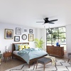 image:imageHunter 44 inch Indoor Ceiling Fan with LED Light  Ceiling Fan with Pull Chain For Bedroom Living Room or Kitchen Low Profile Mount No Remote 5 Blades  Lilliana 51223 Brushed Nickel  with LED Light Low Profile Mount 5 Blades For Bedroom Living Room Kitchen 51223Matte Black