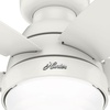 image:imageHunter 44 inch Indoor Ceiling Fan with LED Light  Ceiling Fan with Pull Chain For Bedroom Living Room or Kitchen Low Profile Mount No Remote 5 Blades  Lilliana 51223 Brushed Nickel  with LED Light Low Profile Mount 5 Blades For Bedroom Living Room Kitchen 51223Fresh White