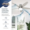 image:imageHunter 44 inch Indoor Ceiling Fan with LED Light  Ceiling Fan with Pull Chain For Bedroom Living Room or Kitchen Low Profile Mount No Remote 5 Blades  Lilliana 51223 Brushed Nickel  with LED Light Low Profile Mount 5 Blades For Bedroom Living Room Kitchen 51223Brushed Nickel