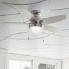 image:imageHunter 44 inch Indoor Ceiling Fan with LED Light  Ceiling Fan with Pull Chain For Bedroom Living Room or Kitchen Low Profile Mount No Remote 5 Blades  Lilliana 51223 Brushed Nickel  with LED Light Low Profile Mount 5 Blades For Bedroom Living Room Kitchen 51223Brushed Nickel