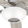 image:imageHunter 44 inch Indoor Ceiling Fan with LED Light  Low Profile Flush Mount White Ceiling Fan with Pull Chain For Bedroom Living Room or Kitchen No Remote 5 Blades  Fitzgerald 51588 Matte White  with LED Light Low Profile Flush Mount 5 Blades For Bedroom Living Room Kitchen 51588Brushed Nickel
