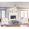 image:imageHunter 44 inch Indoor Ceiling Fan with LED Light  Low Profile Flush Mount White Ceiling Fan with Pull Chain For Bedroom Living Room or Kitchen No Remote 5 Blades  Fitzgerald 51588 Matte White  with LED Light Low Profile Flush Mount 5 Blades For Bedroom Living Room Kitchen 51588Brushed Nickel