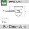 image:imageHunter 44 inch Indoor Ceiling Fan with LED Light  Low Profile Flush Mount White Ceiling Fan with Pull Chain For Bedroom Living Room or Kitchen No Remote 5 Blades  Fitzgerald 51588 Matte White  with LED Light Low Profile Flush Mount 5 Blades For Bedroom Living Room Kitchen 51588Matte White