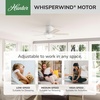 image:imageHunter 44 inch Indoor Ceiling Fan with LED Light  Low Profile Flush Mount White Ceiling Fan with Pull Chain For Bedroom Living Room or Kitchen No Remote 5 Blades  Fitzgerald 51588 Matte White  with LED Light Low Profile Flush Mount 5 Blades For Bedroom Living Room Kitchen 51588Matte White