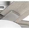 image:imageHunter 44 inch Indoor Ceiling Fan with LED Light  Low Profile Flush Mount White Ceiling Fan with Pull Chain For Bedroom Living Room or Kitchen No Remote 5 Blades  Fitzgerald 51588 Matte White  with LED Light Low Profile Flush Mount 5 Blades For Bedroom Living Room Kitchen 51588Brushed Nickel