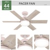 image:imageHunter 44 inch Indoor Ceiling Fan with LED Light and Remote Control  Standard Mount Ceiling Fan 6 Blades For Bedroom Living Room or Kitchen Quiet  Pacer 51207 Blush Pink  with LED Light and Remote Control Quiet 6 Blades For Bedroom Living Room Kitchen 51207Blush Pink