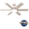 image:imageHunter 44 inch Indoor Ceiling Fan with LED Light and Remote Control  Standard Mount Ceiling Fan 6 Blades For Bedroom Living Room or Kitchen Quiet  Pacer 51207 Blush Pink  with LED Light and Remote Control Quiet 6 Blades For Bedroom Living Room Kitchen 51207Blush Pink