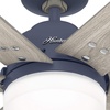 image:imageHunter 44 inch Indoor Ceiling Fan with LED Light and Remote Control  Standard Mount Ceiling Fan 6 Blades For Bedroom Living Room or Kitchen Quiet  Pacer 51207 Blush Pink  with LED Light and Remote Control Quiet 6 Blades For Bedroom Living Room Kitchen 51207Indigo Blue
