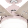 image:imageHunter 44 inch Indoor Ceiling Fan with LED Light and Remote Control  Standard Mount Ceiling Fan 6 Blades For Bedroom Living Room or Kitchen Quiet  Pacer 51207 Blush Pink  with LED Light and Remote Control Quiet 6 Blades For Bedroom Living Room Kitchen 51207Blush Pink