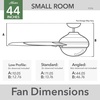 image:imageHunter 44 inch Indoor Ceiling Fan with LED Light and Remote Control  Standard Mount Ceiling Fan 6 Blades For Bedroom Living Room or Kitchen Quiet  Pacer 51207 Blush Pink  with LED Light and Remote Control Quiet 6 Blades For Bedroom Living Room Kitchen 51207Indigo Blue
