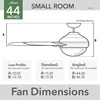 image:imageHunter 44 inch Indoor Ceiling Fan with LED Light and Remote Control  Standard Mount Ceiling Fan 6 Blades For Bedroom Living Room or Kitchen Quiet  Pacer 51207 Blush Pink  with LED Light and Remote Control Quiet 6 Blades For Bedroom Living Room Kitchen 51207Blush Pink