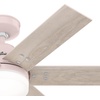 image:imageHunter 44 inch Indoor Ceiling Fan with LED Light and Remote Control  Standard Mount Ceiling Fan 6 Blades For Bedroom Living Room or Kitchen Quiet  Pacer 51207 Blush Pink  with LED Light and Remote Control Quiet 6 Blades For Bedroom Living Room Kitchen 51207Blush Pink