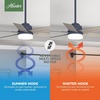 image:imageHunter 44 inch Indoor Ceiling Fan with LED Light and Remote Control  Standard Mount Ceiling Fan 6 Blades For Bedroom Living Room or Kitchen Quiet  Pacer 51207 Blush Pink  with LED Light and Remote Control Quiet 6 Blades For Bedroom Living Room Kitchen 51207Indigo Blue
