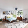 image:imageHunter 44 inch Indoor Ceiling Fan with LED Lights  Ceiling Fan with Pull Chain For Bedroom Living Room or Kitchen Low Profile Flush Mount No Remote 5 Blades  Hartland 50653 Matte SilverIndigo Blue