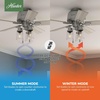 image:imageHunter 44 inch Indoor Ceiling Fan with LED Lights  Ceiling Fan with Pull Chain For Bedroom Living Room or Kitchen Low Profile Flush Mount No Remote 5 Blades  Hartland 50653 Matte SilverMatte Silver