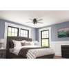 image:imageHunter 44 inch Indoor Ceiling Fan with LED Lights  Ceiling Fan with Pull Chain For Bedroom Living Room or Kitchen Low Profile Flush Mount No Remote 5 Blades  Hartland 50653 Matte SilverNoble Bronze