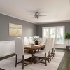 image:imageHunter 44 inch Indoor Ceiling Fan with LED Lights  Ceiling Fan with Pull Chain For Bedroom Living Room or Kitchen Low Profile Flush Mount No Remote 5 Blades  Hartland 50653 Matte SilverMatte Silver