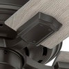 image:imageHunter 44 inch Indoor Ceiling Fan with LED Lights  Ceiling Fan with Pull Chain For Bedroom Living Room or Kitchen Low Profile Flush Mount No Remote 5 Blades  Hartland 50653 Matte SilverNoble Bronze
