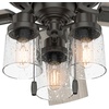 image:imageHunter 44 inch Indoor Ceiling Fan with LED Lights  Ceiling Fan with Pull Chain For Bedroom Living Room or Kitchen Low Profile Flush Mount No Remote 5 Blades  Hartland 50653 Matte SilverNoble Bronze