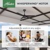 image:imageHunter 44 inch Outdoor or Indoor Ceiling Fan amp Remote  Black Ceiling Fan without Light For Patio Porch Garage or Living Room Standard Mount 3 Blades Pull Chain  Cassius 50260 Matte Black