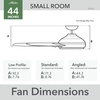 image:imageHunter 44 inch Outdoor or Indoor Ceiling Fan amp Remote  Black Ceiling Fan without Light For Patio Porch Garage or Living Room Standard Mount 3 Blades Pull Chain  Cassius 50260 Matte Black