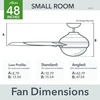image:imageHunter 48 inch Indoor Ceiling Fan with LED Light and Remote Control  White Ceiling Fan Standard Mount 3 Blades For Bedroom Living Room or Kitchen Quiet  Midtown 54211 Fresh White  with LED Light and Remote Control Quiet 3 Blades For Bedroom Living Room Kitchen 54211Matte Black